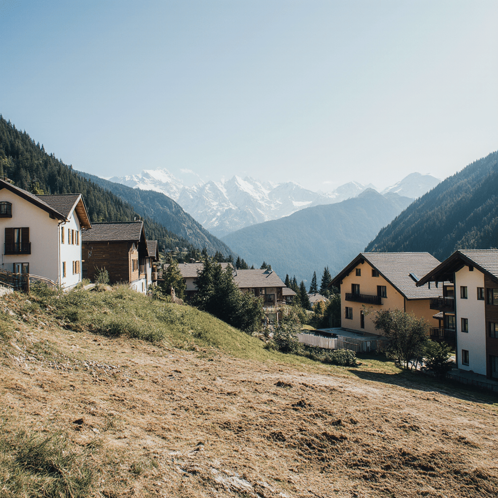 swiss residential neighborhood mix of modern houses and small apartment buildings empty building pl 4go3ph8mee64lq61xiyu 0